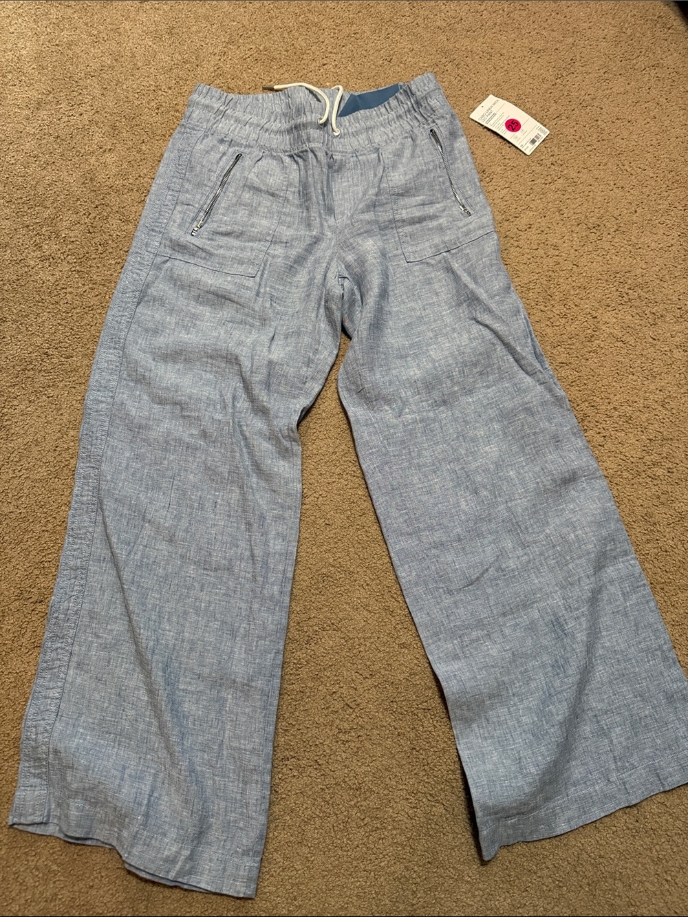 Athleta linen Wide Leg Women's pants - Light Blue